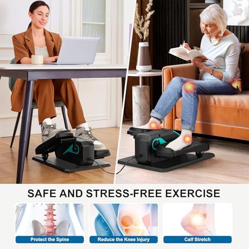 Under Desk Elliptical Leg Exerciser While Sitting for Seniors