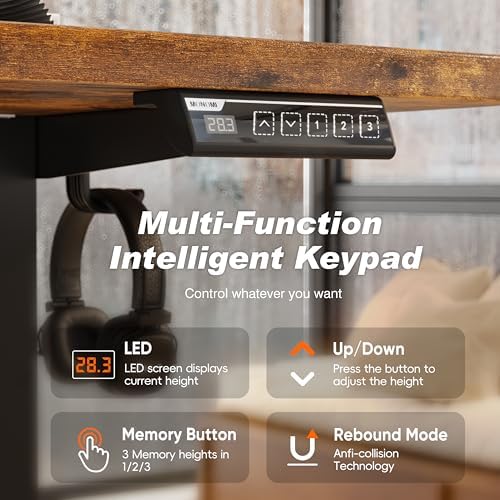 Monomi 86.6" Large Electric Standing Desk,Height Adjustable for Two-Person
