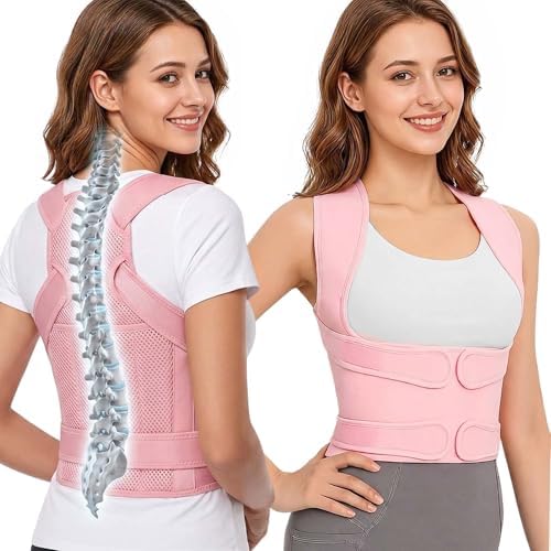 Back Straightener Posture Corrector for Women and Men - Comfortable Full Back Brace for Women, Daily Wear Support - Adjustable Shoulder Support Brace for Office, Driving, Study & Back Pain Relief