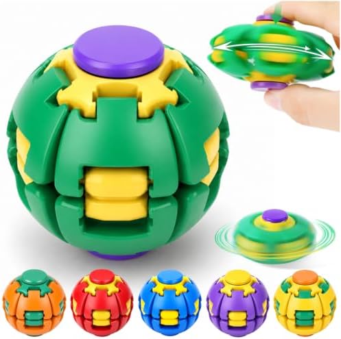 Press to Spin Fidget Spinner HelixCore Spin Stress Ball Sensory Fidget Toys