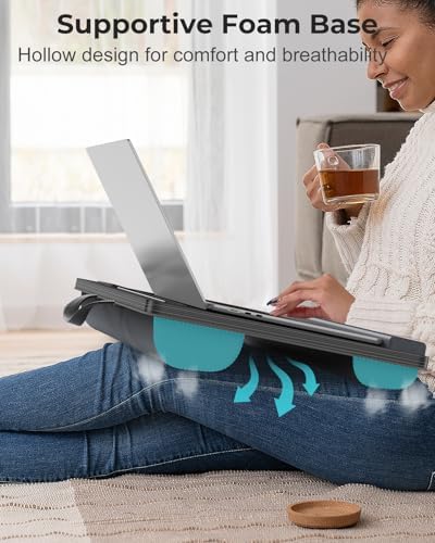 Potuopy Laptop Lap Desk, Portable Bed Table Tray for Laptop Fit 17" Laptops