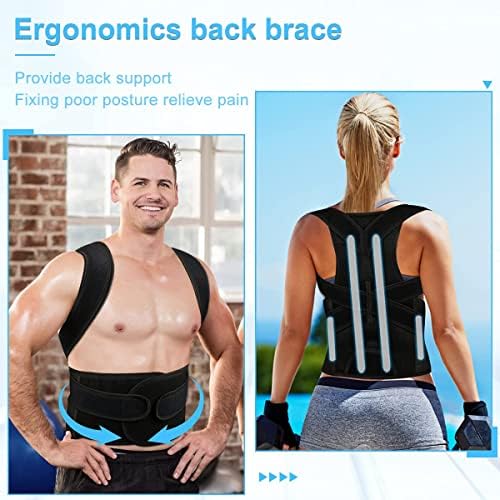 Posture Corrector for Men&Women - Back Brace for Lumbar Support and Upright - Breathable Back Straightener Back Corrector Large(33-37 Inch)