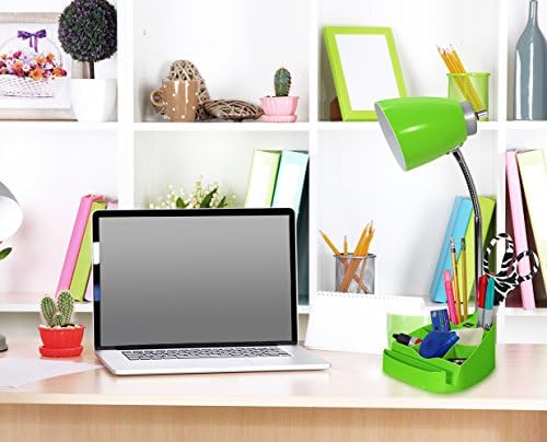 Limelights LD1056-GRN Desk Lamp Organizer with iPad Tablet Book Stand and USB Charging Port, Green