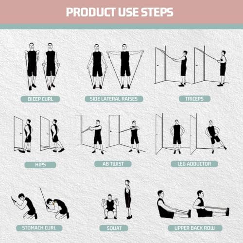 VEICK Resistance Bands with Handles, Exercise Tube Bands Set for Workouts