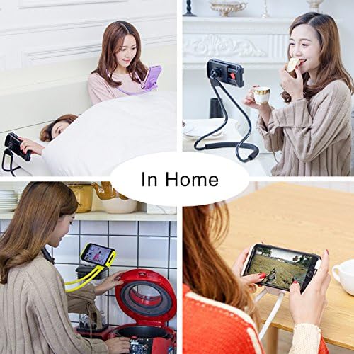 011 Neck Cell Desk Bed,Bike and Motorcycle Mount,Lazy Bracket Mobile Phone Stand Holder (Black)