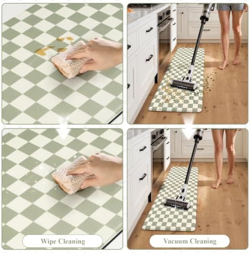 KIMODE Anti Fatigue Kitchen Mats for Floor,Farmhouse Kitchen Rugs Sets of 2