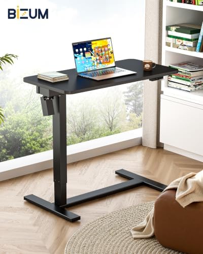 BIZUM Small Electric Standing Desk Bedside Table 31.5 x 15.8 Inch, Black