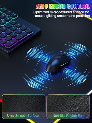 Mouse Pad with Foldable Phone Holder & Wireless Charger, XXL RGB Gaming Mousepad 31.5"x15.8" Large Desk Mat for Keyboard, Black Desk Pad with Dual Qi Charging Station | 11 Colors 5 Modes | Waterproof