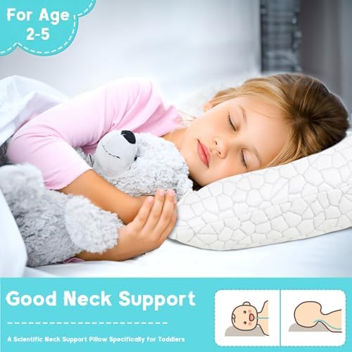 SUPA MODERN Cooling Bed Pillows for Sleeping 1 Pack Shredded Memory Foam Pillows Adjustable Cool Pillow for Side Back Stomach Sleepers Luxury Gel Pillows Toddler Pillow with Washable Removable Cover
