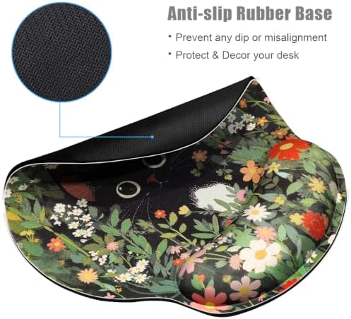 Cute Mouse Pad for Desk with Wrist Rest,Desk Accessories,Cat