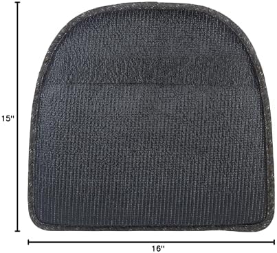 Klear Vu Raindrop The Gripper Non Slip Chair Cushions, Soft & Comfortable Seat Pad, Sitting Pillow for Kitchen, Dining or Office, 4 Count (Pack of 1), 04 Gray