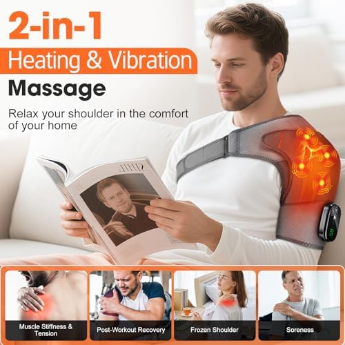 BAISEMAIN Shoulder Heating Pad with Massage Shoulder Massager