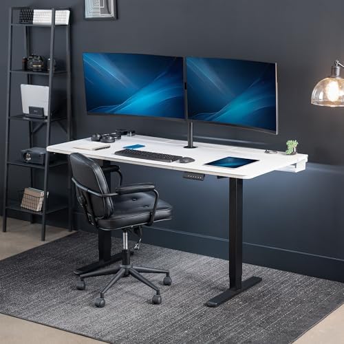 VIVO White 60 x 30 in Standing Desk, DESK-KIT-E2B-P3W