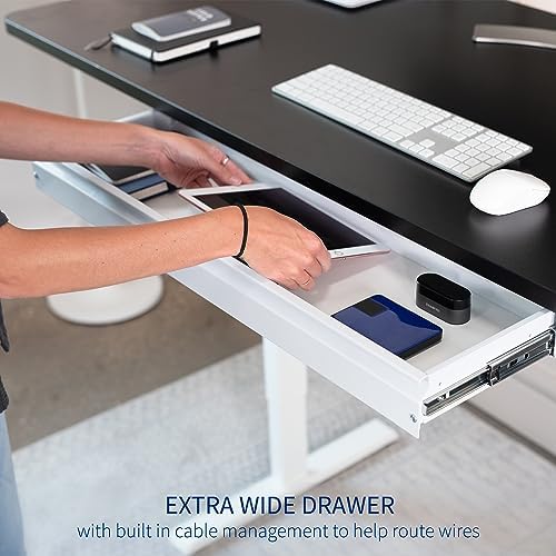 VIVO White Under Desk 33 x 9 in Slide Out Storage Drawer, DESK-DR33-W