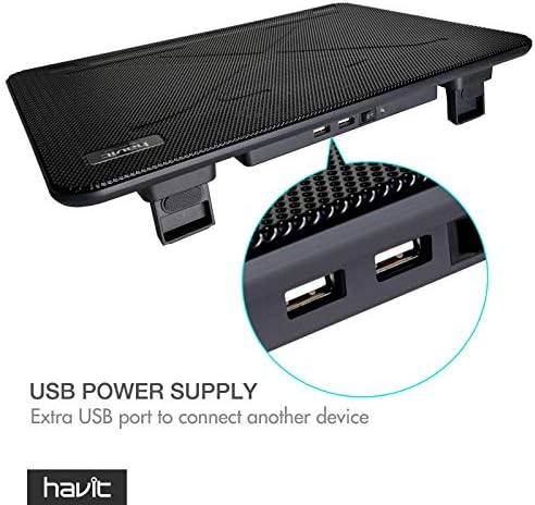 havit HV-F2056 Laptop Cooling Pad for 15.6-17 Inch Laptops, Black