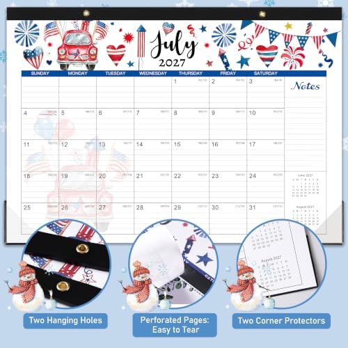 2027 Desk Calendar, Desk/Wall Calendar 2027, 17" x 12"