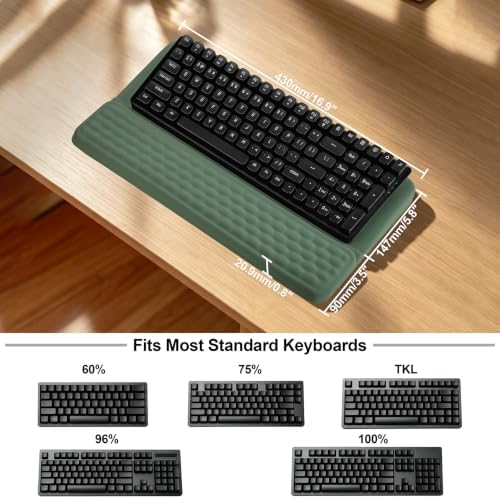 Keyboard Stand with Wrist Rest, Ergonomic Memory Foam Support, Green