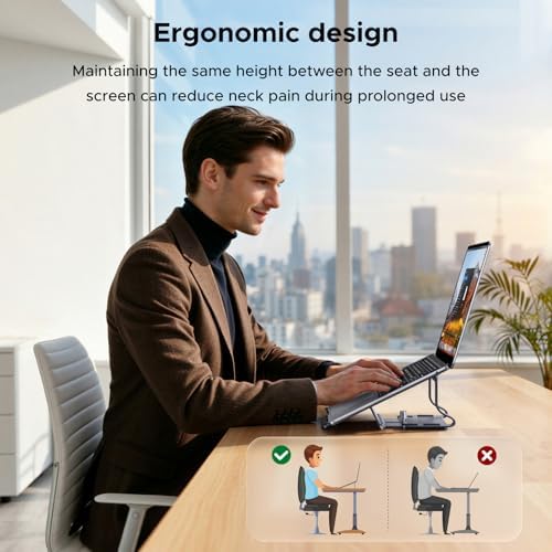 UGREEN 2-in-1 Laptop Stand for Desk, Horizental & Virtical Laptop Holder