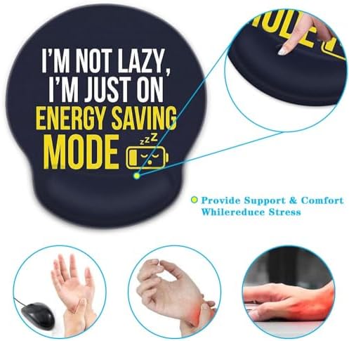 Britimes Ergonomic Mouse Pad with Wrist Support, Battery Funny