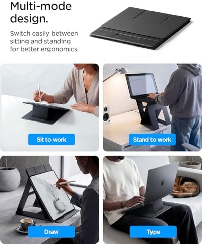 Spigen Slim Fold Portable Standing Desk Laptop Stand Foldable