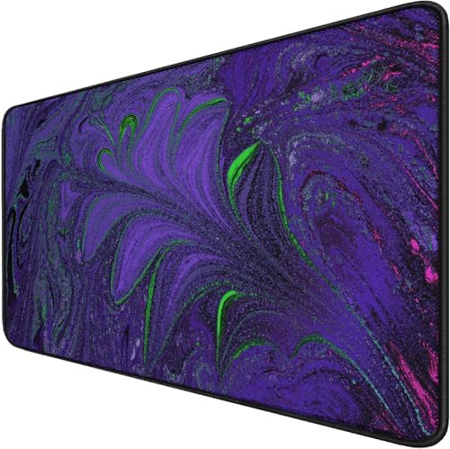 Large Mouse Pad with Stitched Edges, Durable Non-Slip Natural Rubber Base