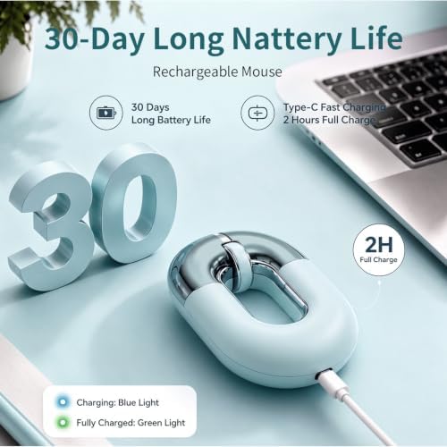 Bluetooth Mouse for Laptop Donut Green Wireless Mouse, Rechargeable