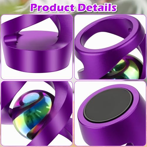 Kinetic Spinning Desk Toy, ADHD Stress Fidget Desktop Decor Purple
