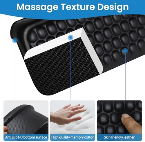 L-Shaped Desk Elbow Pad for Desk, 2-Piece Ergonomic Desk Edge Cushion, PU Leather Elbow Support Padding with Non-Slip, Wrist Comfort Support for Office Home, Office Desk Accessories