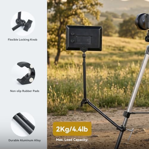 UTEBIT 20" Magic Arm Clamp, Overhead Action Camera Mount Holder Stand