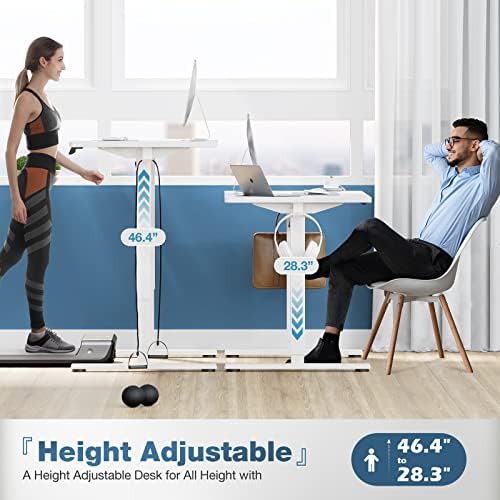 DUMOS 41.5 Inch Electric Standing Desk, Adjustable Height, Memory Desk