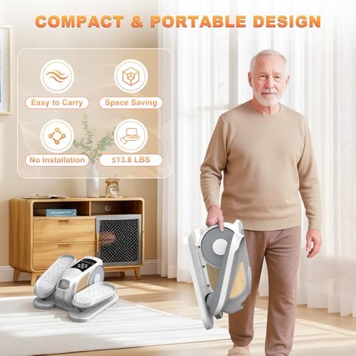 Low Impact Mini Under Desk Elliptical Quiet Electric Leg Exerciser