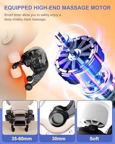 Upgraded Neck Massager Pillow with Heat, 3 Modes & 3 Intensities