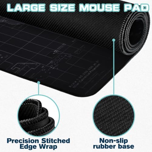 Mouse Pad Gaming - Desk Mat for Keyboard and Mouse - Large Mouse Pads for Desk, Gaming Mousepad with Non-Slip Base, Desks Pad (31.5" X 11.8") for Game, Office and Home