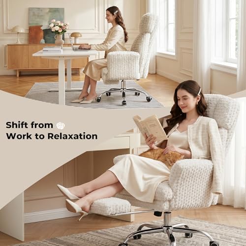 Big and Tall Office Chair with Foot Rest & Flip Armrests