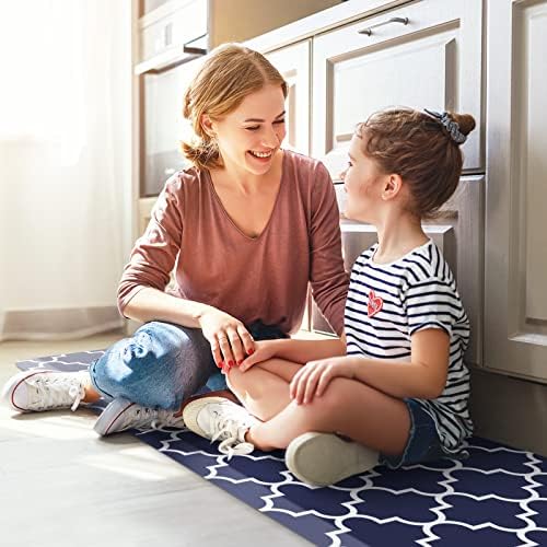 WISELIFE Anti Fatigue Mats for Kitchen Floor, 17.3" x 39", 4/5 Inch, Blue