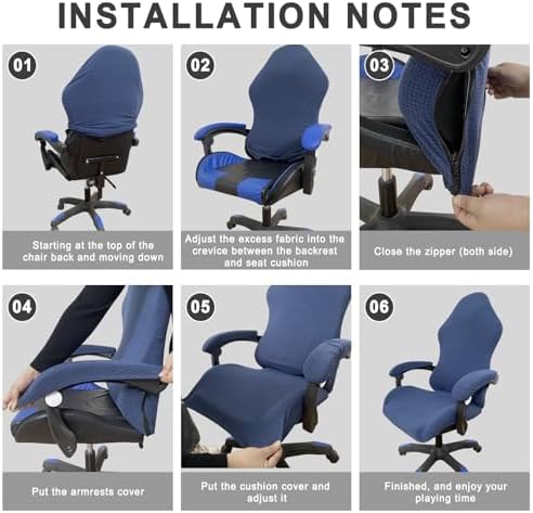 Gaming Chair Cover Game Chair Cover for Reclining Rotating Chair,Light Gray
