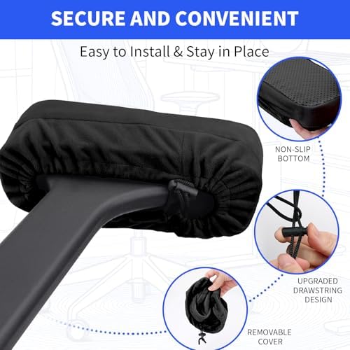 YOUFi Office Chair Arm Covers,Extra Soft Velvet Armrest Cushion,Set of 2