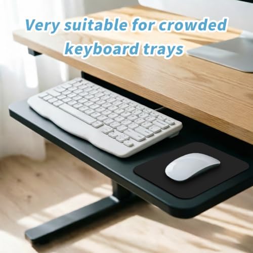 Small Mouse pad, with Edge-Sewn Design, extends Service Life by Twice, occupying the Optimal Size for the Mouse and Wrist Position. (Black)