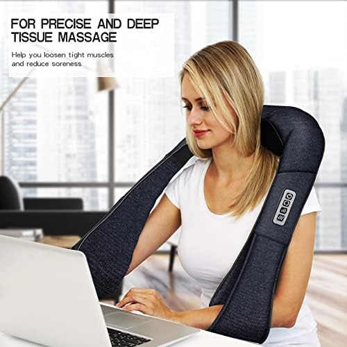 Mo Cuishle Women Men Gifts, Shiatsu Back Shoulder & Neck Massager with Heat