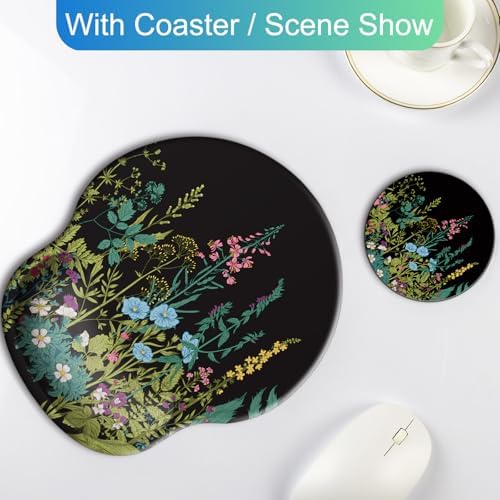 Ergonomic Mouse Pad with Wrist Rest Support,Gel Mouse Pads for Desk