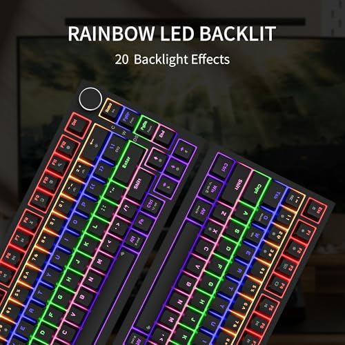 Newmen GM326 Mechanical Keyboard,75% Percent Gaming Keyboard,Wired Keyboard