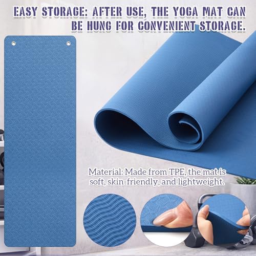 Briwooody Yoga Mat with Hanging Holes