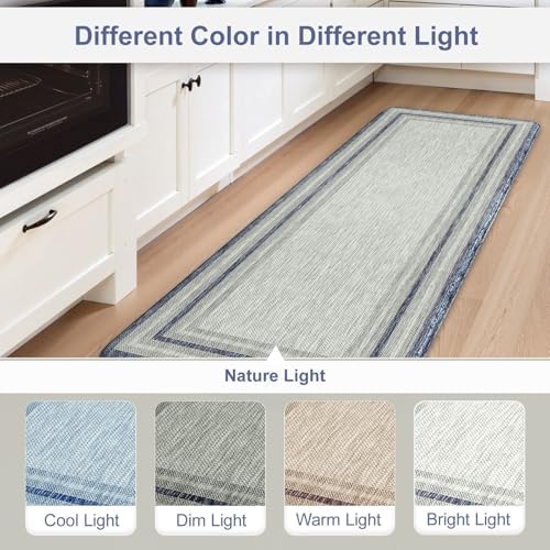 KIMODE Anti Fatigue Kitchen Mat, Cushioned Boho Oriental Kitchen Runner