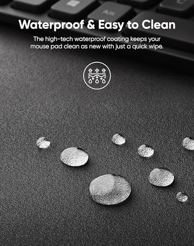 Reniteco Waterproof Large Office & Gaming Mouse Pad, 35.4" x 15.7", Black