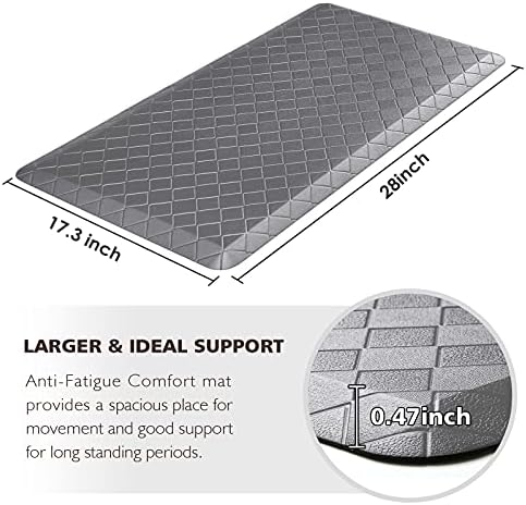 HappyTrends Kitchen Mats for Floor Cushioned Anti-Fatigue Kitchen Rugs
