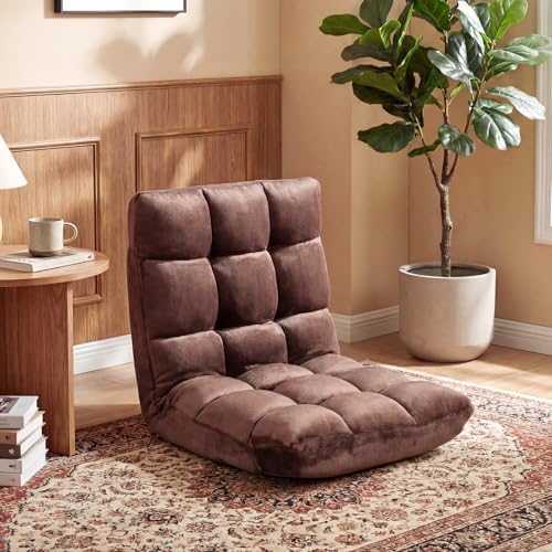 COSTWAY Floor Chair, 14 Positions Adjustable Floor Gaming Chair