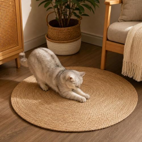 Natural Woven Straw Floor Cushion Round Braided Mat for Yoga Meditation