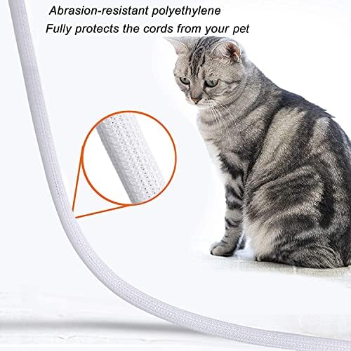 Cable Management Sleeve, Split Design, 25FT - 1 Inch, White