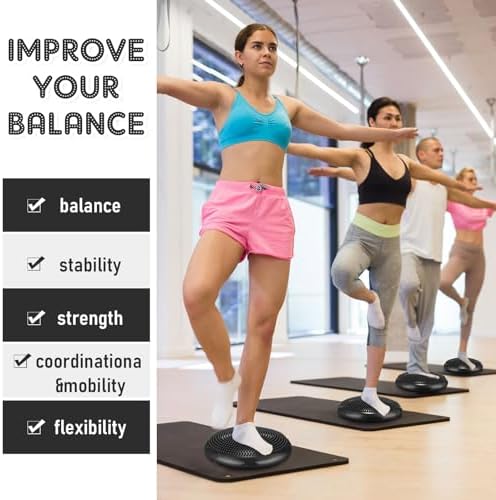 Jerify 4 Pcs Wiggle Seat Flexible Inflated Wobble Cushion