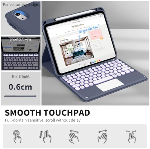 JKSML for iPad(A16) 11th/10th Generation Case with Keyboard,Backlight